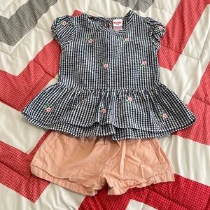 Girls Top and Shorts Set